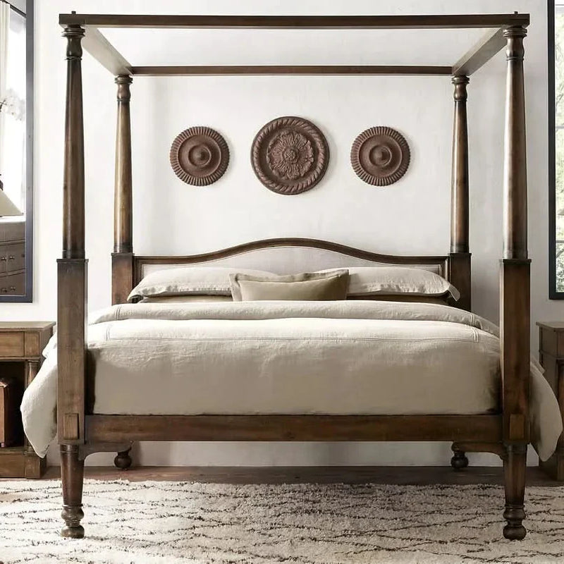 Sokkin Solid Wood Poster Bed - Wooden Empiro