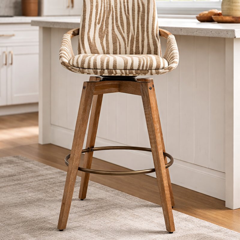 Hetch Wooden Swivel Counter Chair - Craft Decor