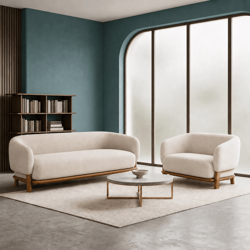 Forum Custom Wooden Upholstered Sofa - Sofas - Gharaana