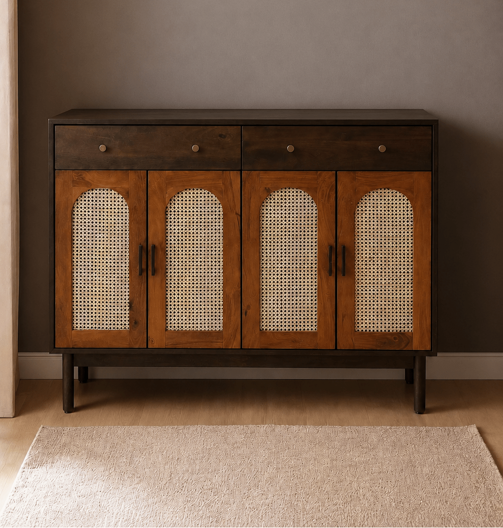 Tira Wooden Full Size Shoe Cabinet - Shoe Racks - Gharaana