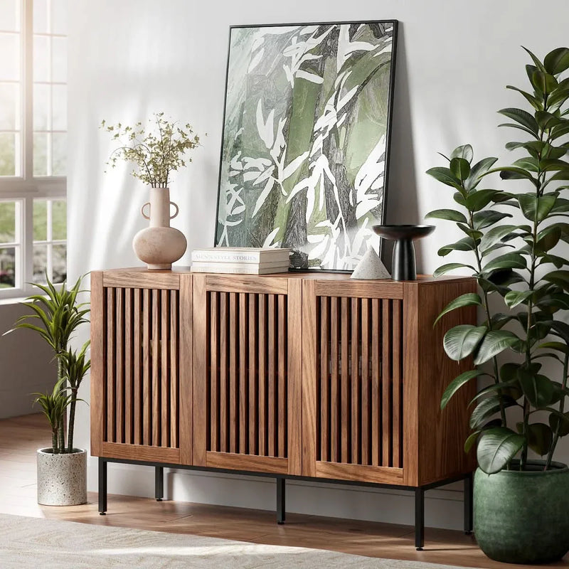 Modern Wooden Sideboard – Elegant Storage Cabinet for Living Room
