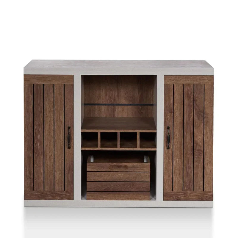 Eangered Rustic 7-shelf Sideboard - Wooden Empiro