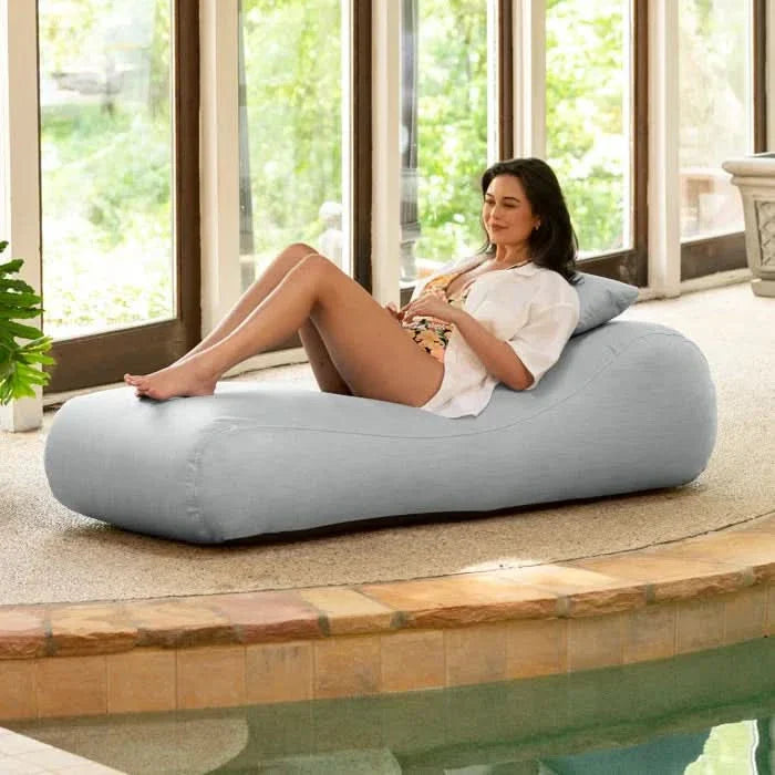 Jivankan Outdoor Bean Bag Sun Lounger with Pillow