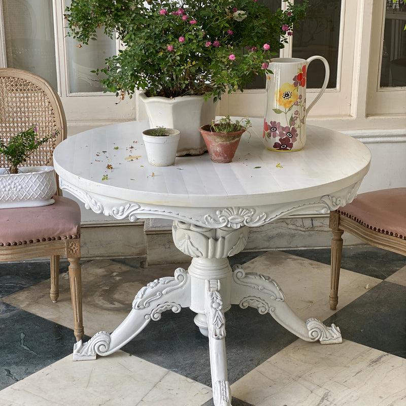 Louis XV inspired round dining table