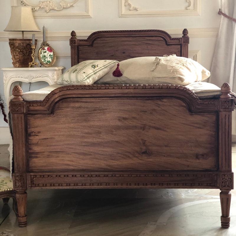 Louis XVI quintessential bed in Provençal finish