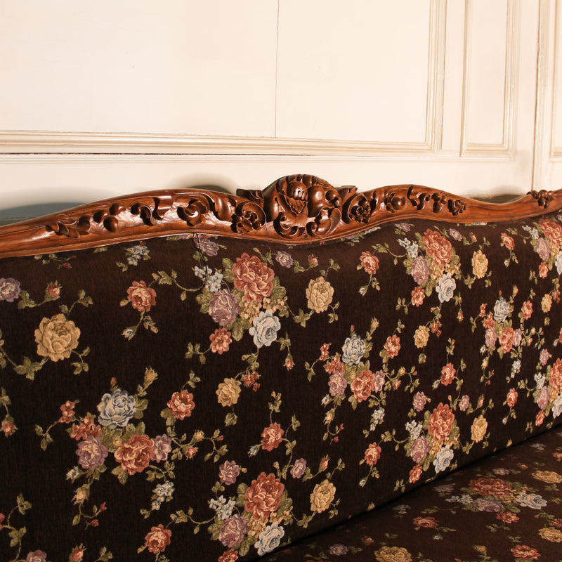 Sofa of significant Louis XV features, seating for five