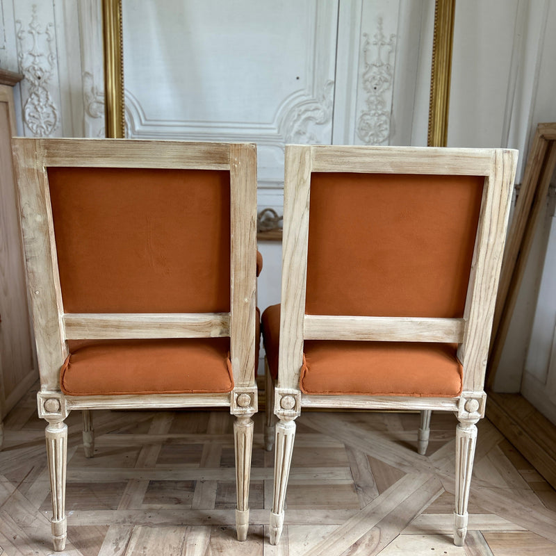 Classic Louis XVI Square back petite chairs