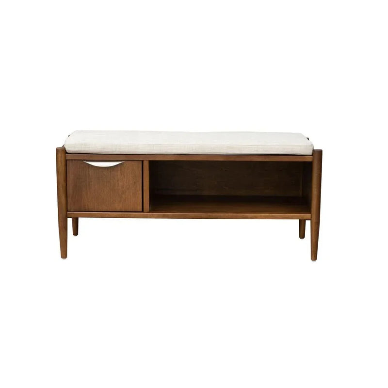 Ruvert Accent Bench with Storage and Upholstered Cushion