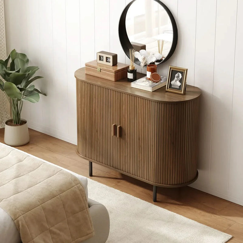 Solid Wood Wide Sideboard – Durable & Elegant Organizer Cabinet