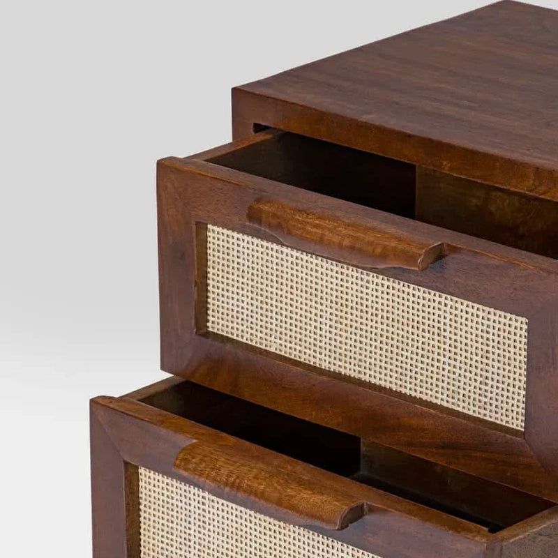 Cevior Rattan Bedside Table - Wooden Empiro