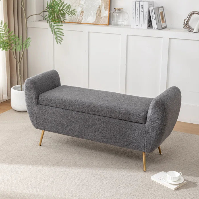 Ferry Upholstered Flip Top Storage Bench - craft decor