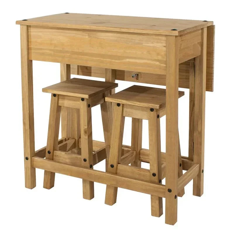 Haplon 2 Seater Solid Wood Dining Set - Wooden Empiro