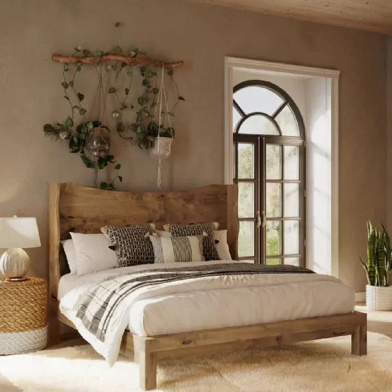 Diamond Solid Wood Bed - Wooden Empiro