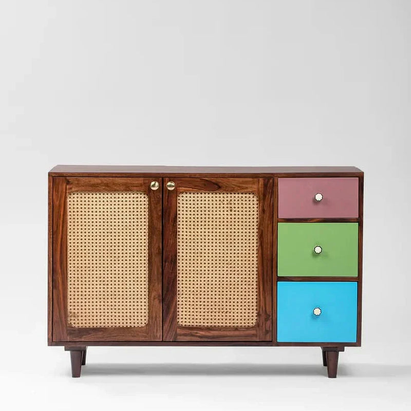 Mepic Modern Ratta Woven Side Board - Wooden Empiro