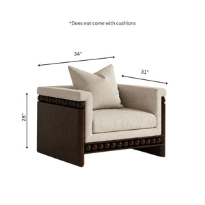 Pearl Wooden Upholstered Sofa - Sofas - Gharaana