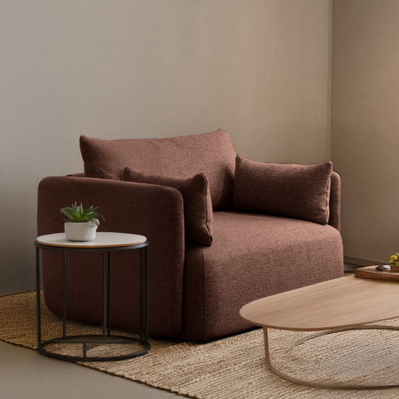 Sicily 1 Seater Sofa in Brown