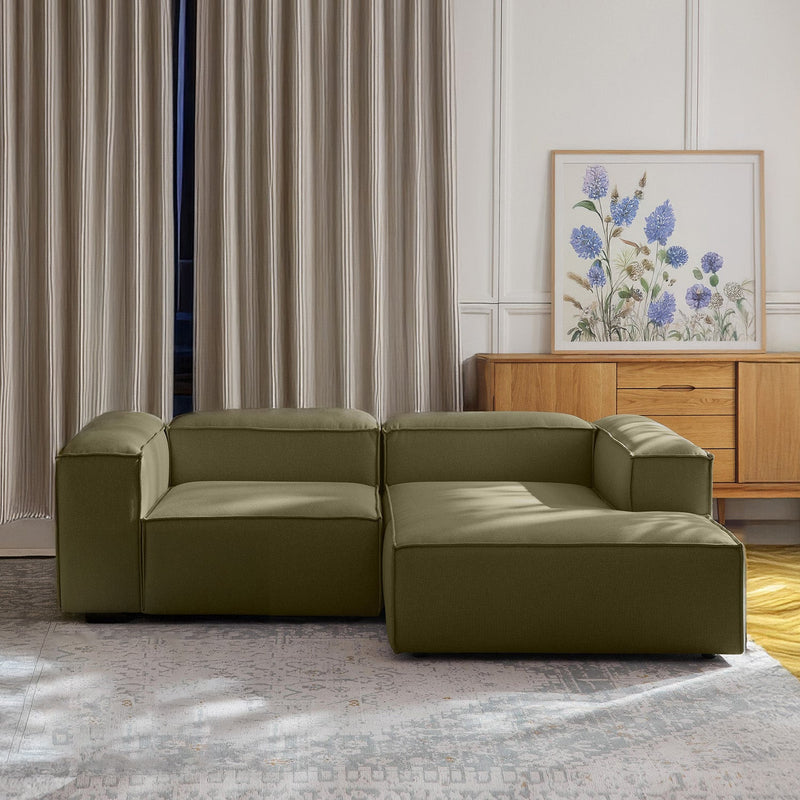 Assisi L-Shape Sofa in Green