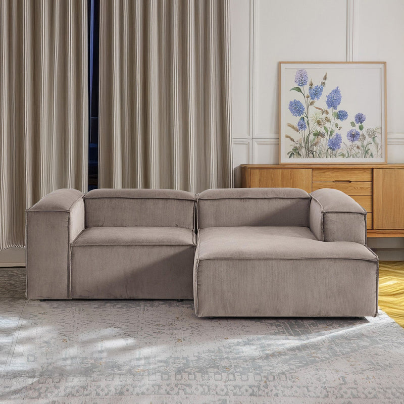 Assisi L-Shape Sofa in Ash Gray