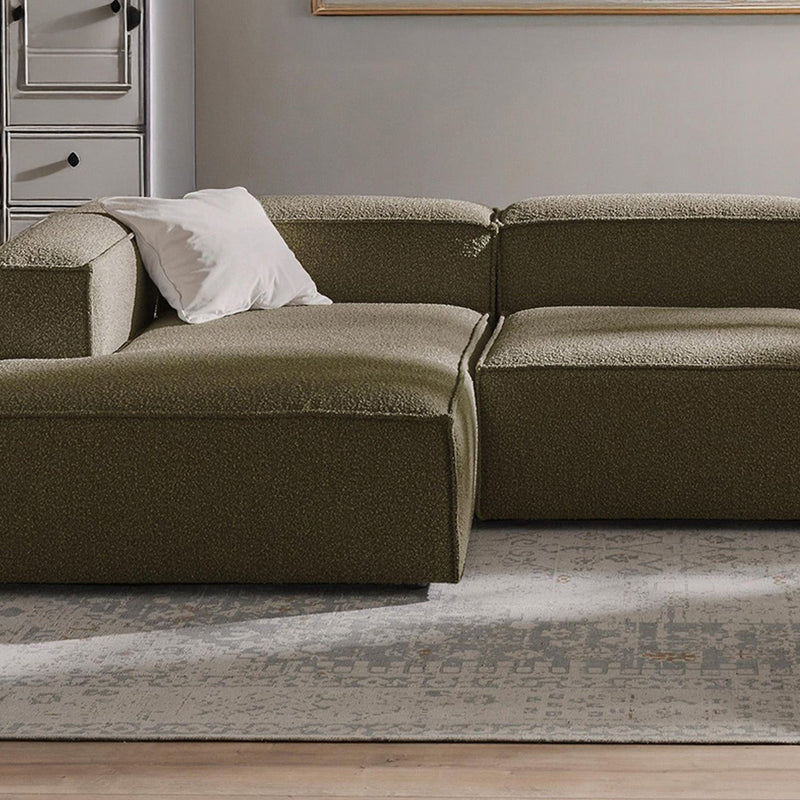 Trevi L-Shape Sofa in Green