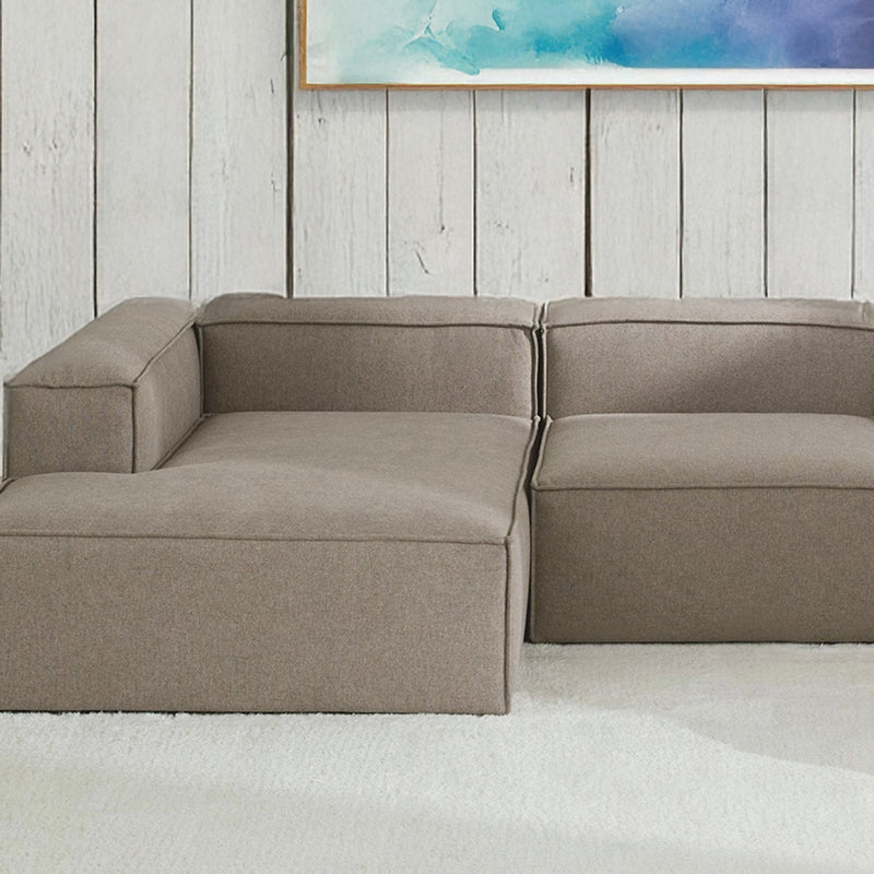 Trevi L-Shape Sofa in Rust Gray