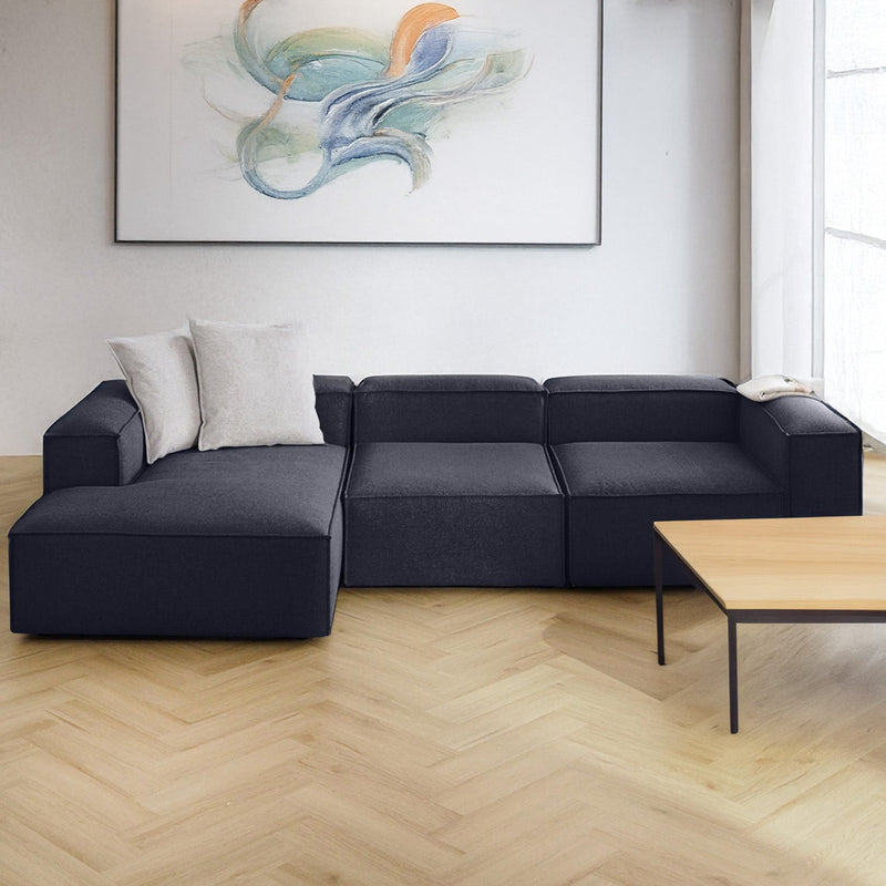 Trevi L-Shape Sofa in Blue