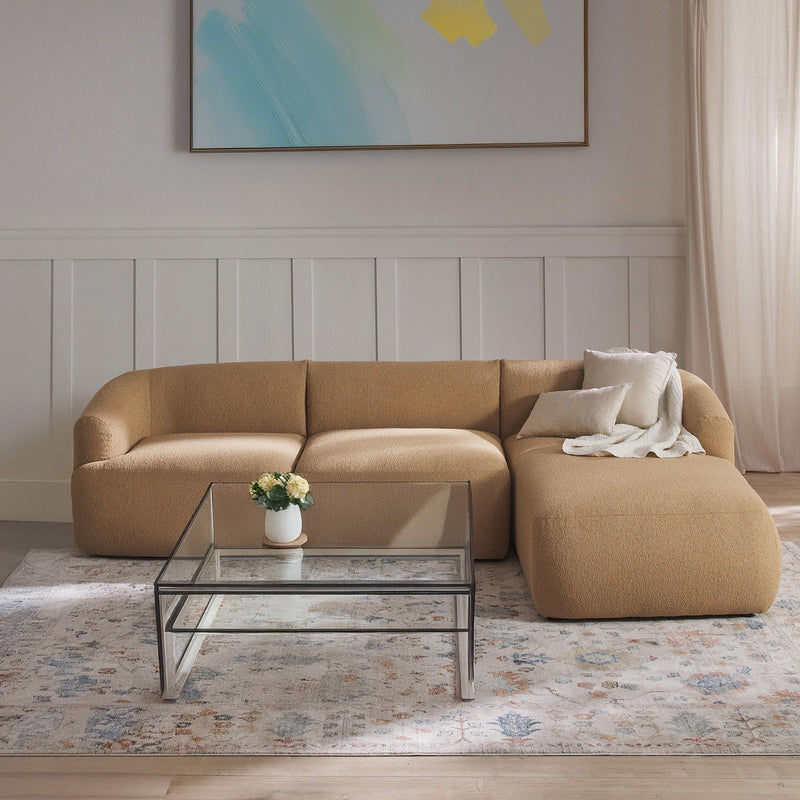 Brera L-Shape Sofa in Beige