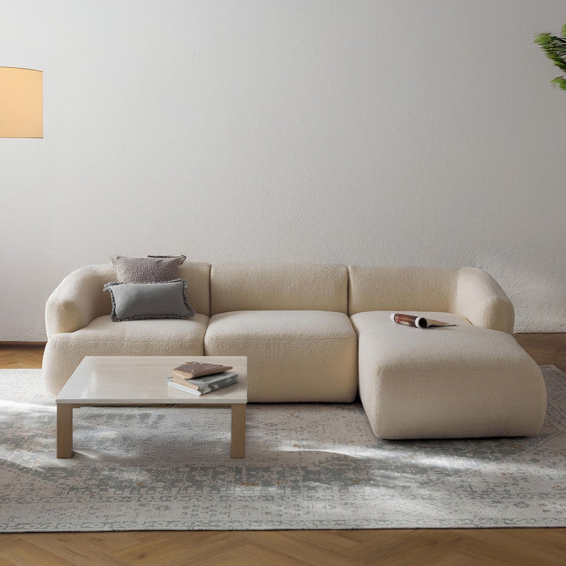 Brera L-Shape Sofa in Off White