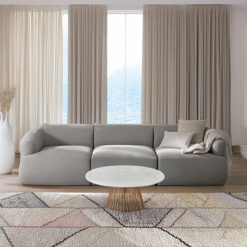 Ostia 3 Seater Sofa in Gray