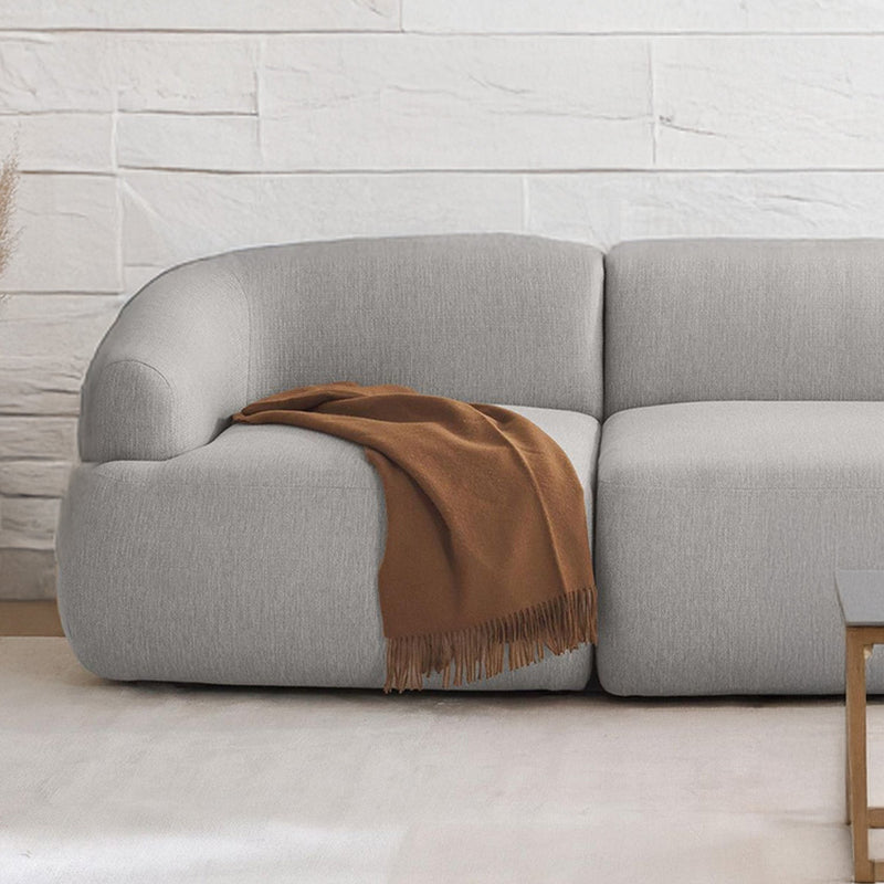 Ostia 3 Seater Sofa in Silver Gray