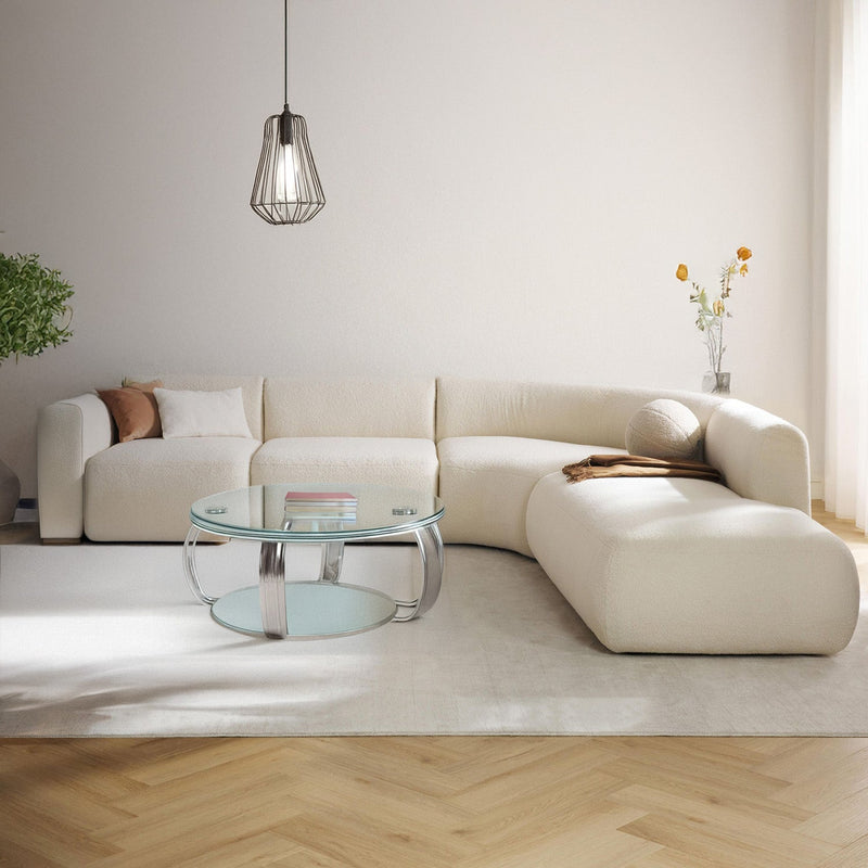 Caracalla L-Shape Sofa in White