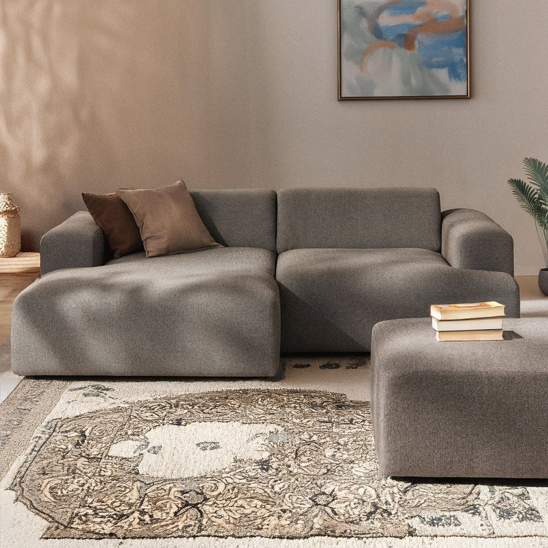 Tivoli L-Shape Sofa in Dark Gray