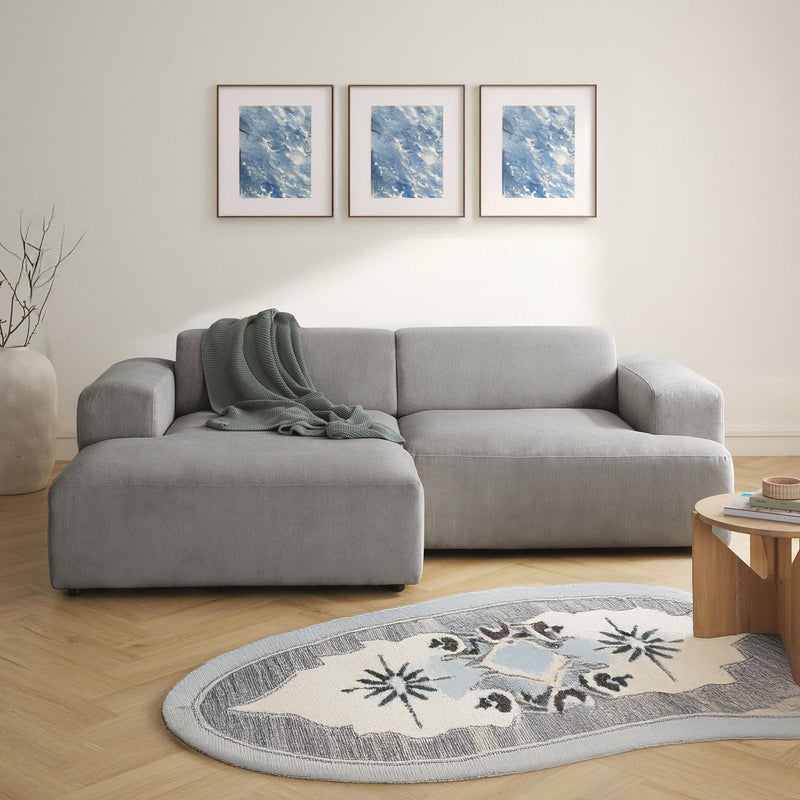 Tivoli L-Shape Sofa in Rustic Gray