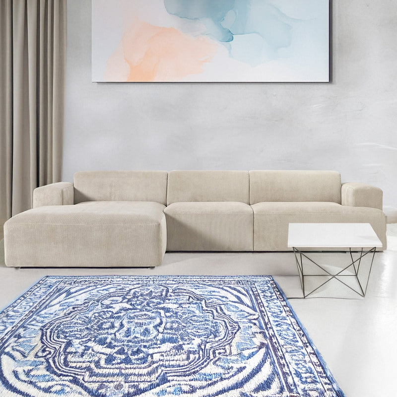Posada L-Shape Sofa in Ash Silver