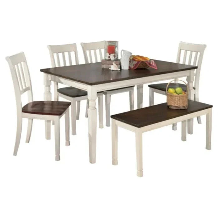 5-Seater Dining Set with Classic Four-Leg Table