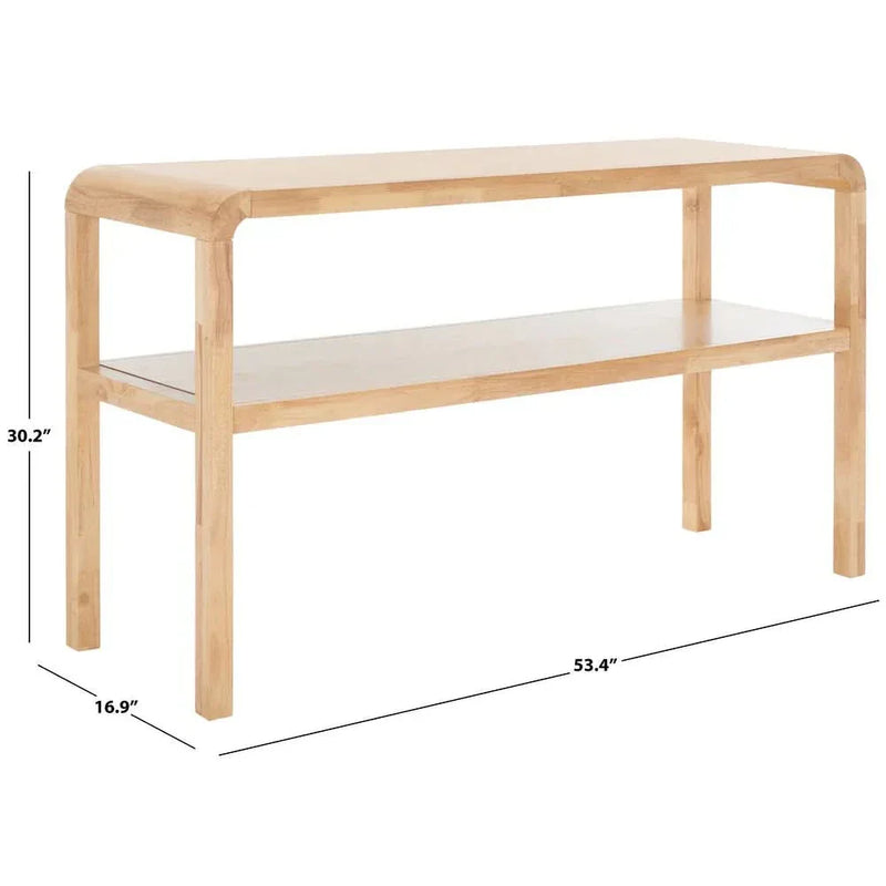 Silvix 2 Tier Console Table - Wooden Empiro