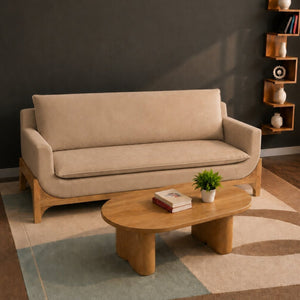 Raya Custom Wooden Upholstered Sofa - Sofas - Gharaana