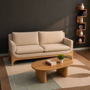 Raya Custom Wooden Upholstered Sofa - Sofas - Gharaana