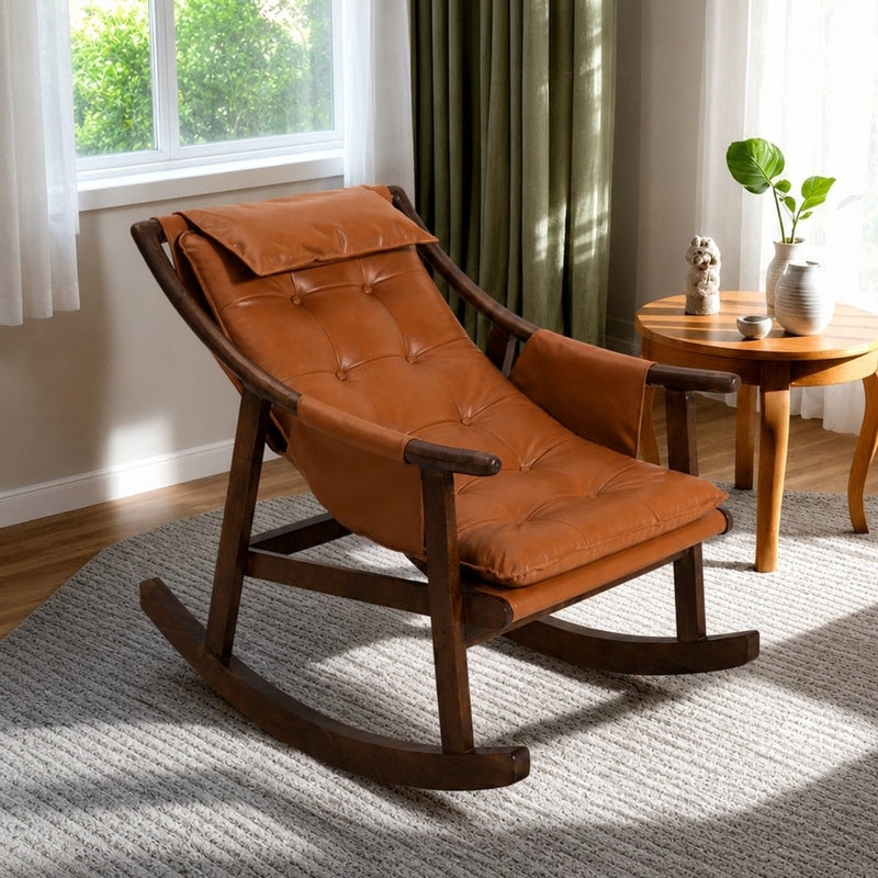 Reeva Leather Rocking Chair