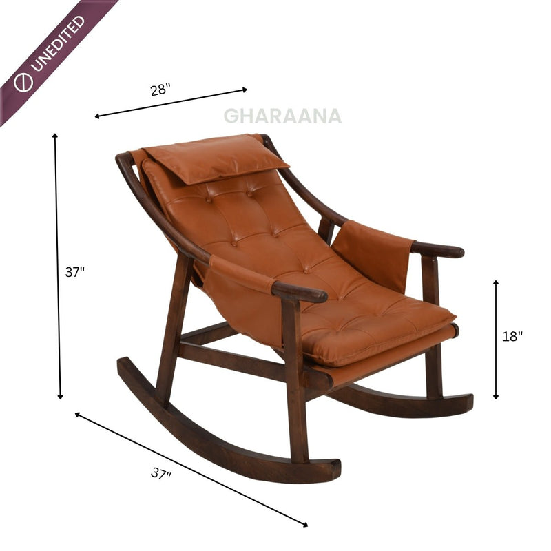 Reeva Leather Rocking Chair