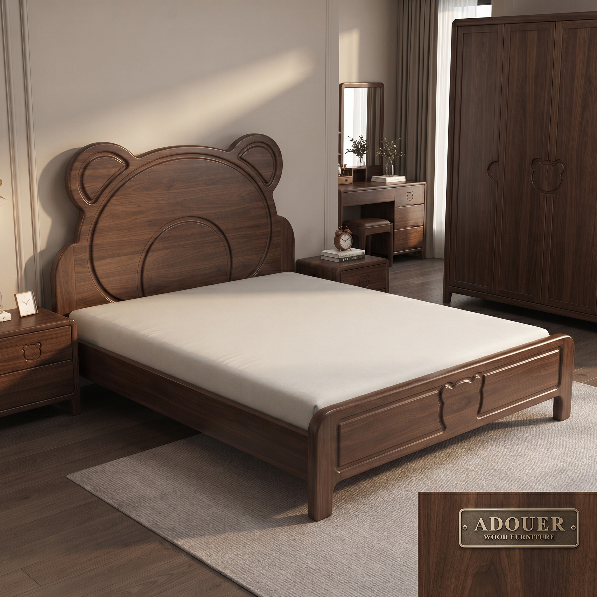 Wooden Empiro Solid Wood Animal-Themed Children's Bed Frame