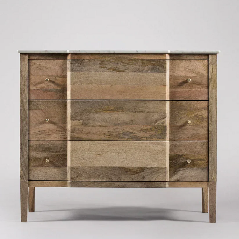 Zevin Chest of Drawer With Marble Top - Craft Decor