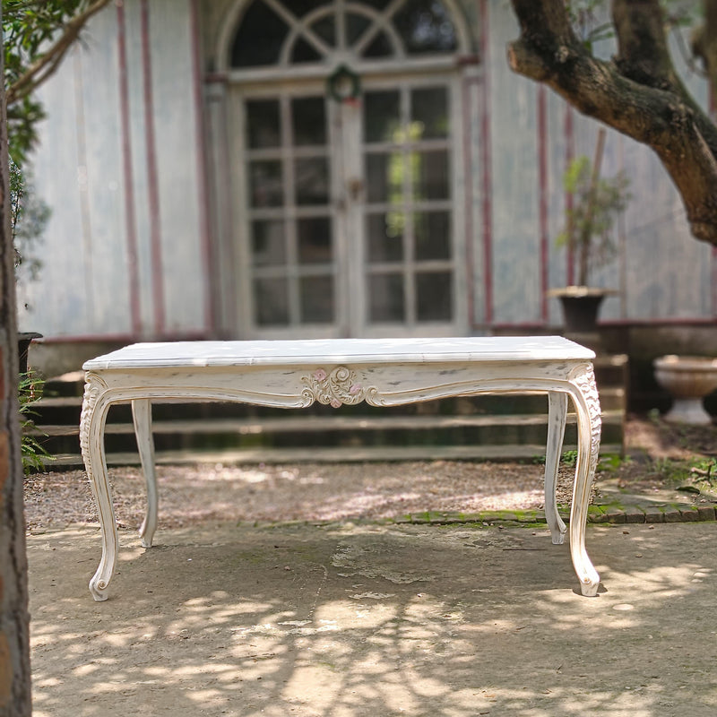 Country style Louis XV dining table with pastels~