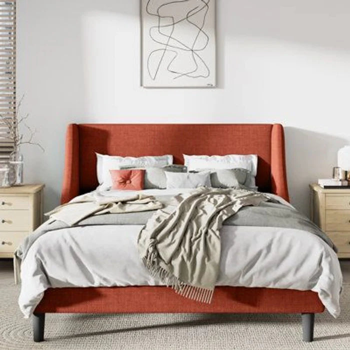Tranquil Modern Minimalist Upholstered Bed