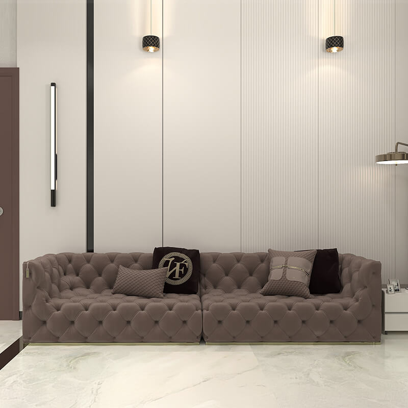 3 Seater Premium Grey Sofa With Leather Touch
