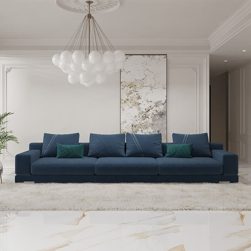 5 Seater Modern Blue Sofa