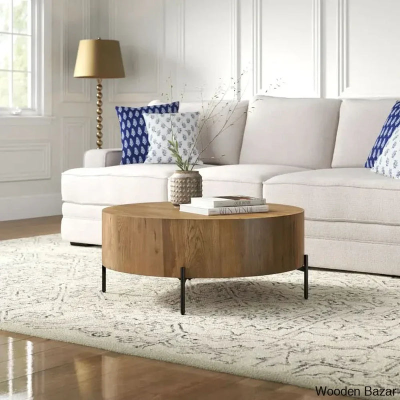 Aceton Coffee Table And Center Table - Wooden Empiro Amber Oak