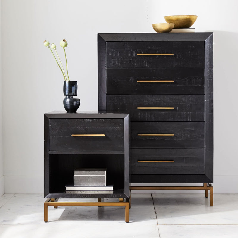 Perler Burnished 5-Drawer Dresser - Wooden Empiro