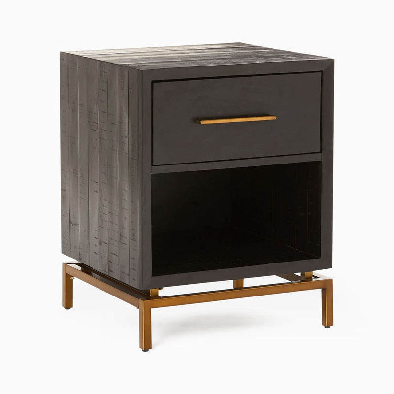 Zakered Modern Bedside Table - Wooden Empiro