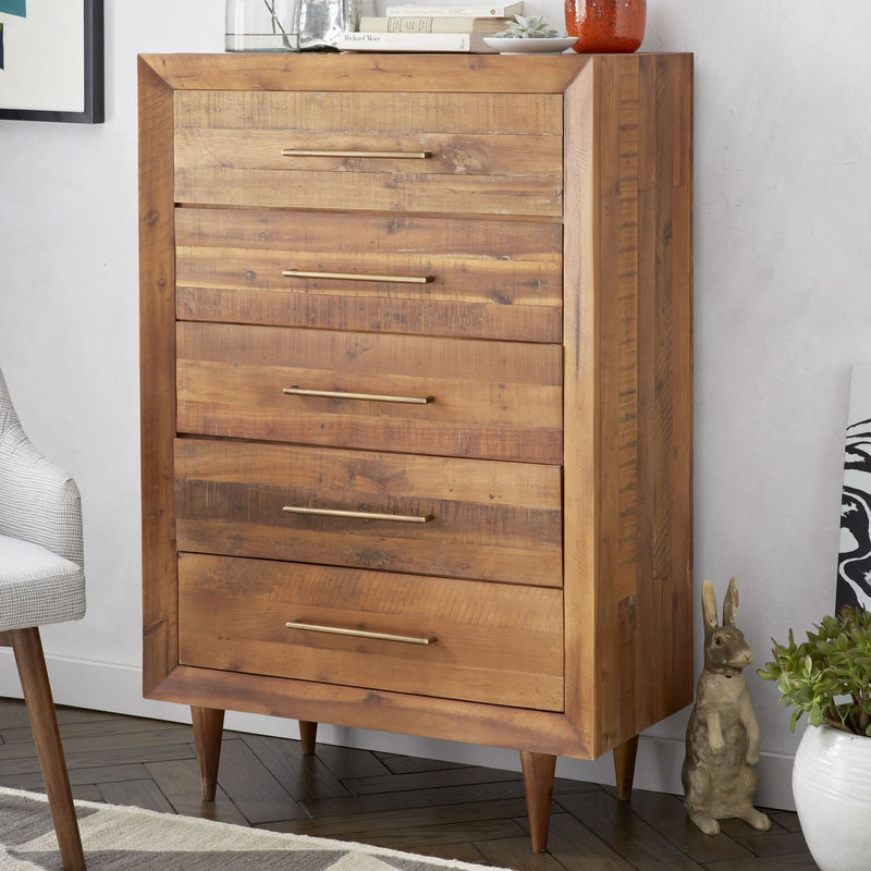 Pulvaka Reclaimed Wood 5-Drawer Dresser - Wooden Empiro