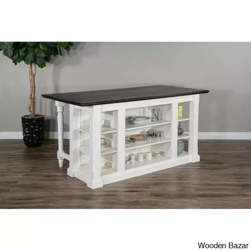 Almira Wood Kitchen Island Kitchen trolley cart cabinet kitchen island with storage